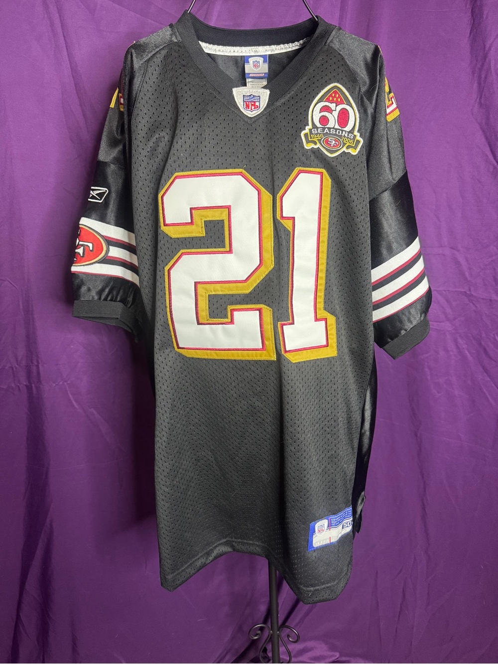 NFL Black #21 Commemorative Football Jersey
